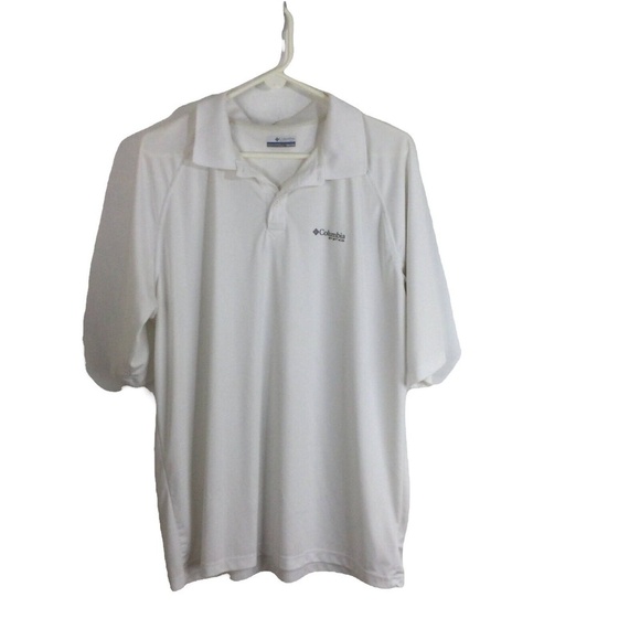 Columbia PFG Omni-Shade Short Sleeve Vented White Polo Shirt Mens Size XXL - Picture 1 of 7